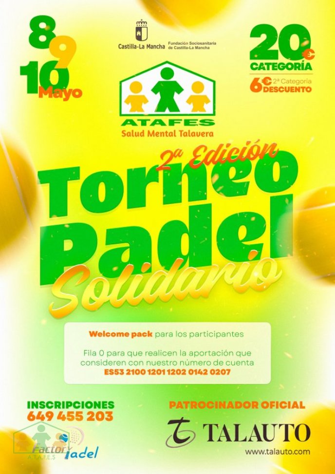 II Torneo Solidario de ATAFES TALAVERA “Pádel por la Salud Mental"